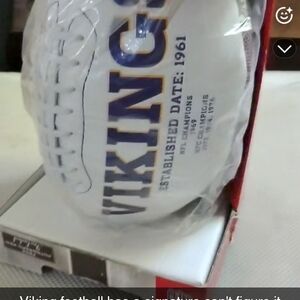 NFL Vikings White and Blue Football